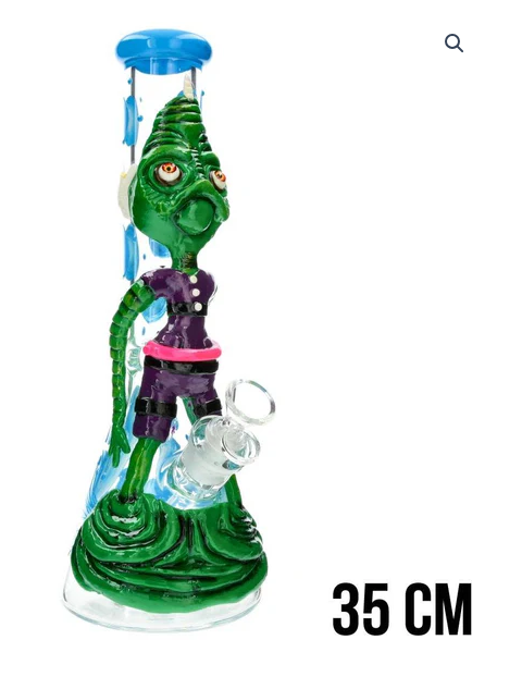Creepy Yellow Underwater Cyclops Beaker Bong Monster Dab Rig Big Thick Waterpipe W/ Ice Pinch